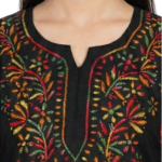 pure-cotton-multi-thread-embroidery-chikankari-straight-kurti-black