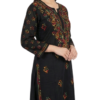 pure-cotton-multi-thread-embroidery-chikankari-straight-kurti (2) Black Multicolor Embroidered Cotton Kurti