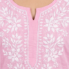 Pink Lucknowi Chikankari Rayon Kurti for Women Pink Lucknowi Chikankari Rayon Kurti for Women