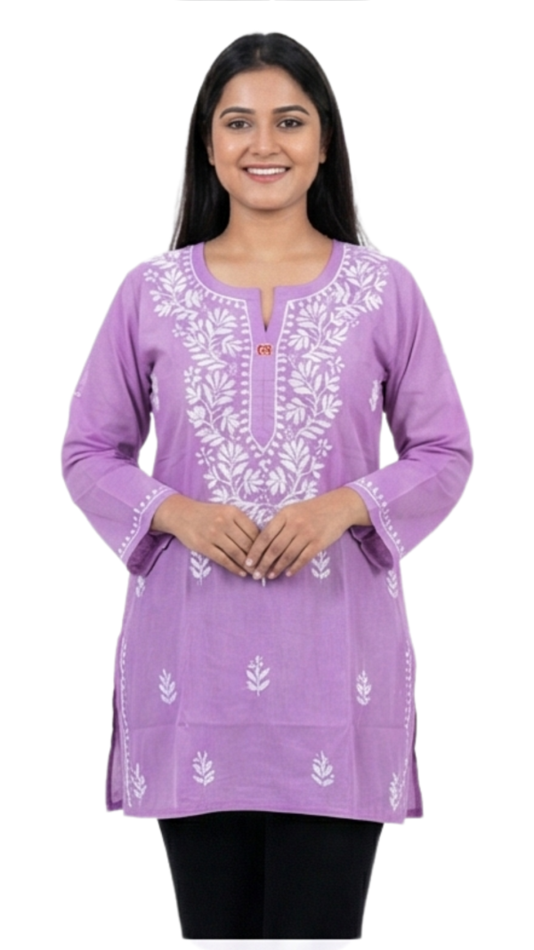 Move Lucknowi Chikankari Rayon Kurti for Women