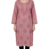 Buy Rose Lucknowi Chikankari Cotton Kurti for Women Buy Rose Lucknowi Chikankari Cotton Kurti for Women