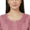 Buy Lavender Lucknowi Chikankari Cotton Kurti for Women Buy Lavender Lucknowi Chikankari Cotton Kurti for Women
