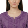 Buy Lavender Lucknowi Chikankari Cotton Kurti for Women Buy Lavender Lucknowi Chikankari Cotton Kurti for Women