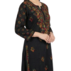 Buy Black Lucknowi Chikankari Cotton Kurti for Women