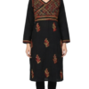Buy Black Lucknowi Chikankari Cotton Kurti for Women Buy Black Lucknowi Chikankari Cotton Kurti for Women